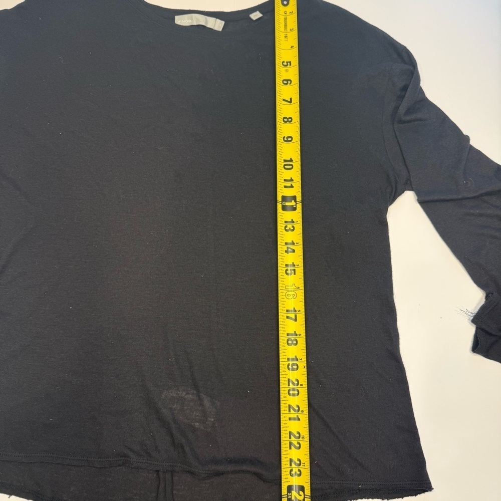 Vince Angora Modal Black Top Raw Hem - Picture 5 of 8